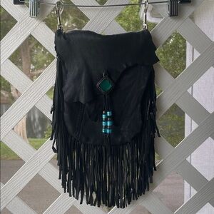 ‘Chaps & Bags’ Beaded Fringe Leather Bag